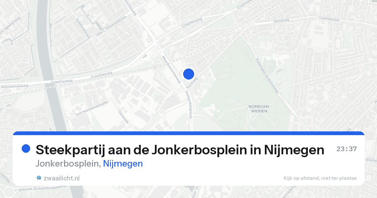Steekpartij aan de Jonkerbosplein in Nijmegen — 15 aug 2026