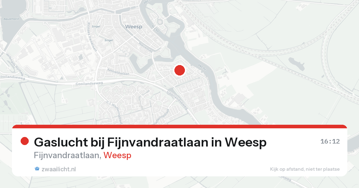 Gaslucht bij Fijnvandraatlaan in Weesp — 10 jun 2026