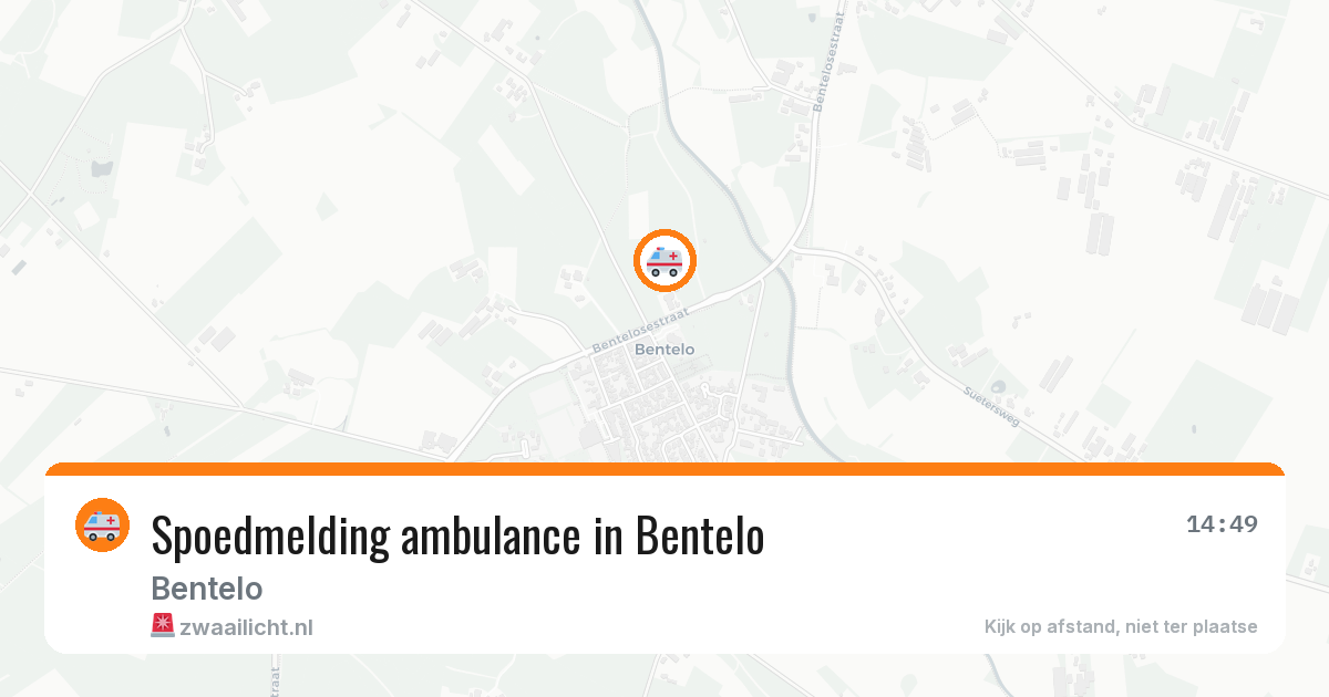 Spoedmelding ambulance in Bentelo — 6 mrt 2026
