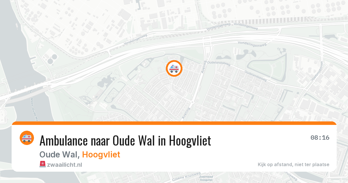 Ambulance naar Oude Wal in Hoogvliet — 26 mrt 2026