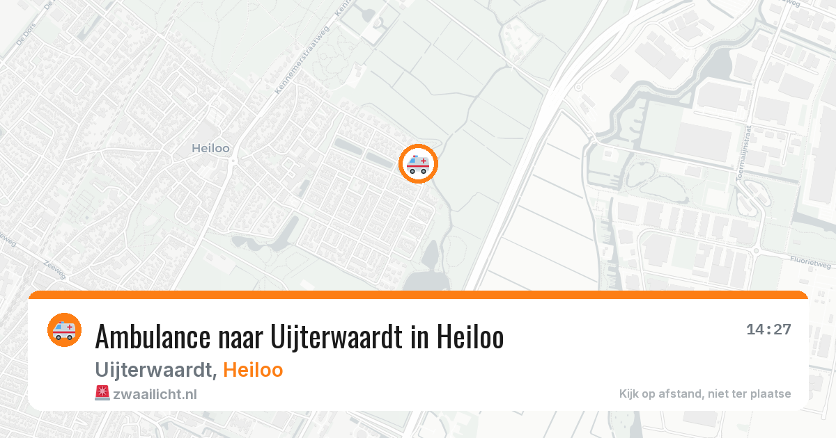 Ambulance naar Uijterwaardt in Heiloo — 7 aug 2026