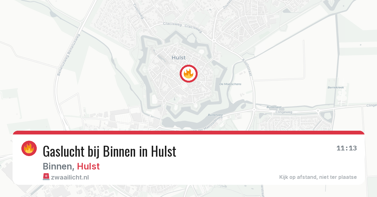 Gaslucht bij Binnen in Hulst — 18 jun 2026