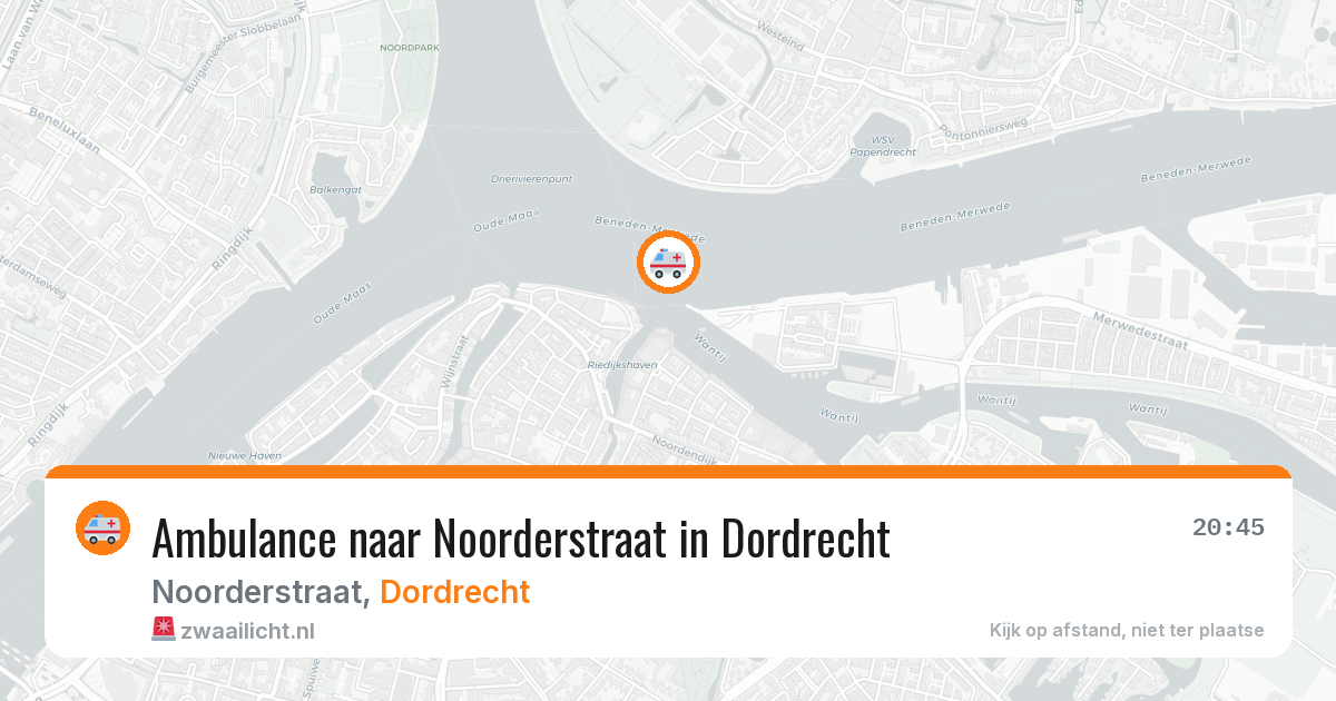 Ambulance naar Noorderstraat in Dordrecht — 31 mei 2026