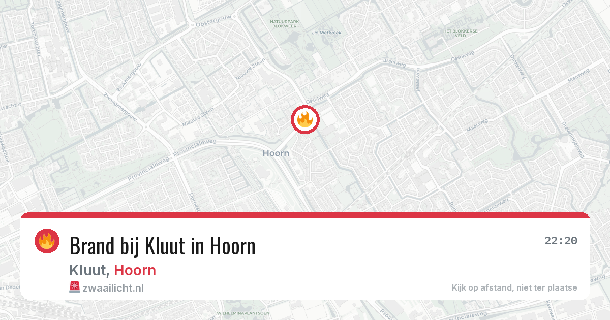 Brand bij Kluut in Hoorn — 17 mrt 2026