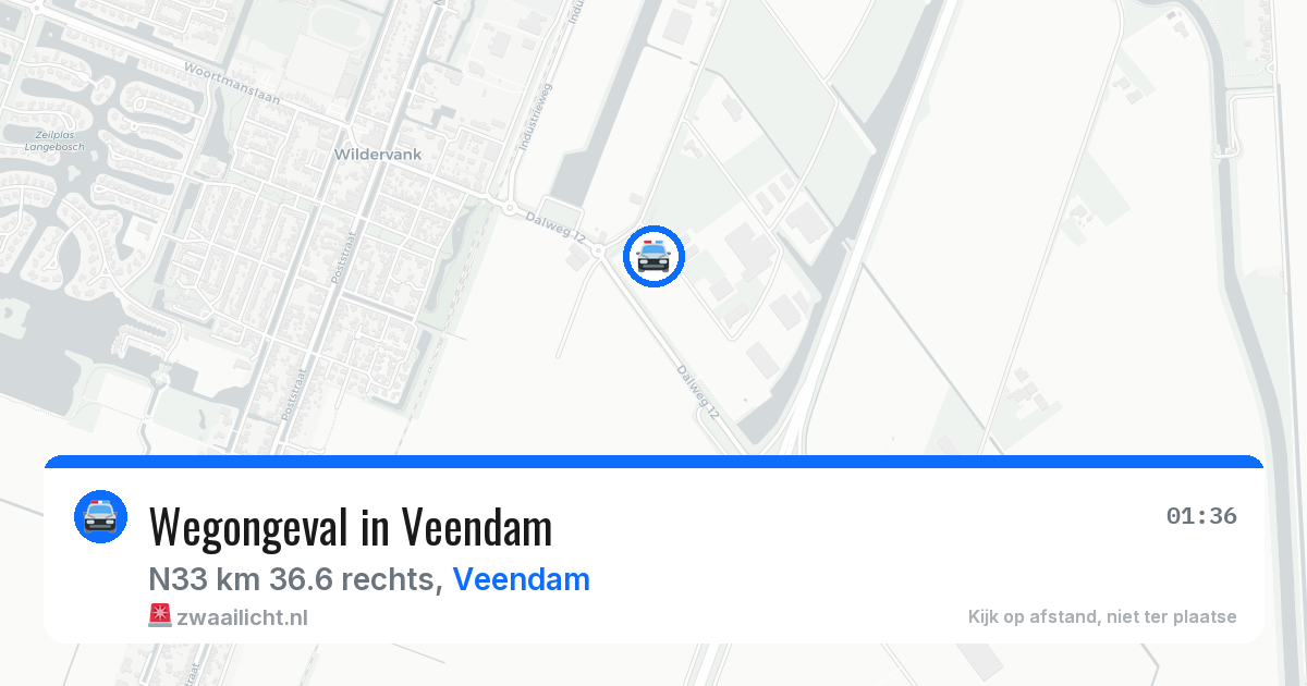 Wegongeval in Veendam — 15 jun 2026