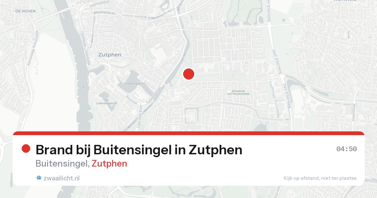 Brand bij Buitensingel in Zutphen — 23 aug 2026