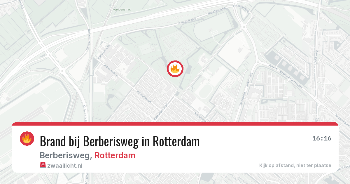 Brand bij Berberisweg in Rotterdam — 3 jun 2026