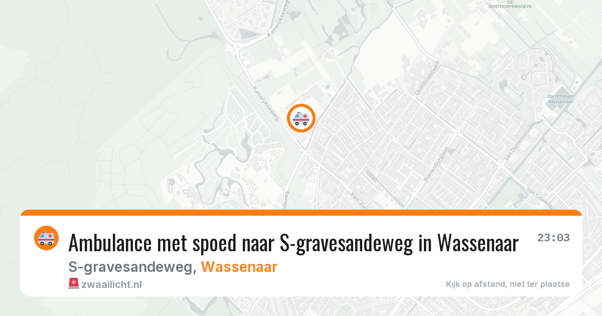 Ambulance met spoed naar S-gravesandeweg in Wassenaar — 17 mei 2026