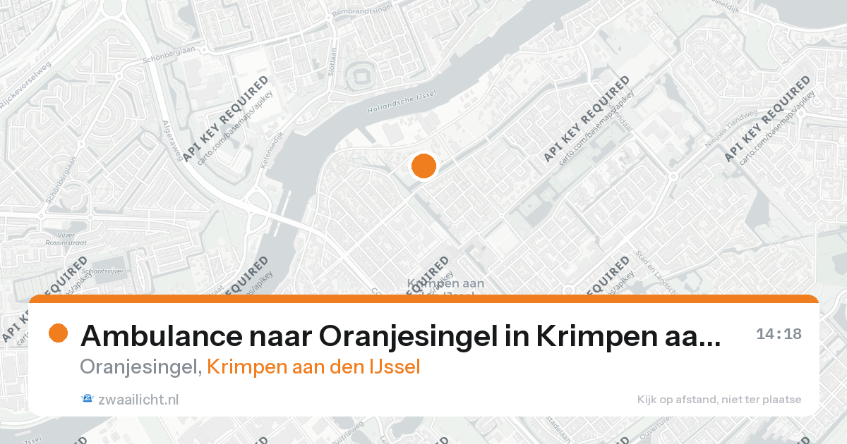 Ambulance naar Oranjesingel in Krimpen aan den IJssel — 16 jul 2026