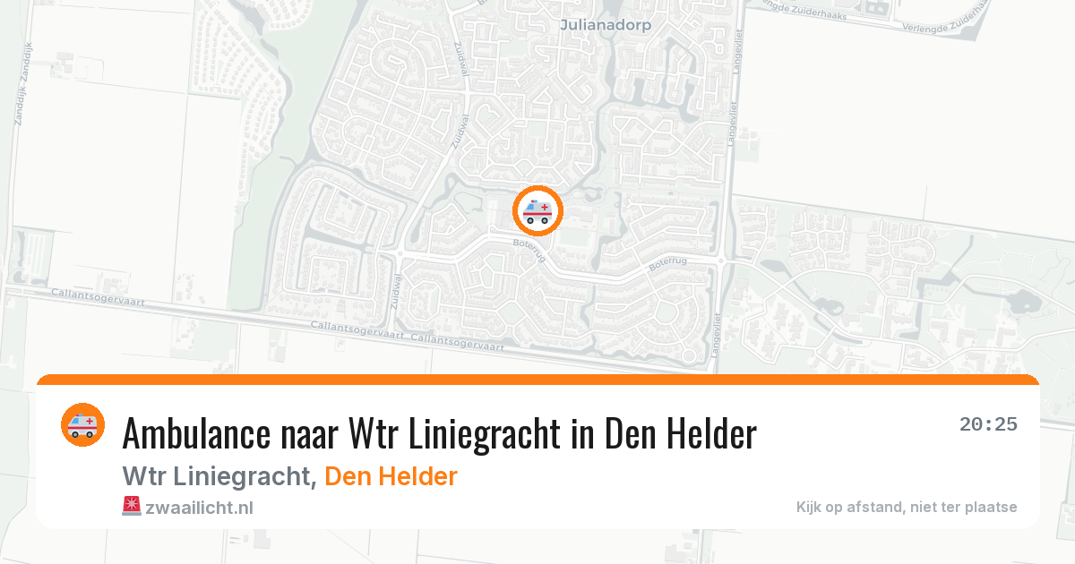 Ambulance naar Wtr Liniegracht in Den Helder — 12 jun 2026