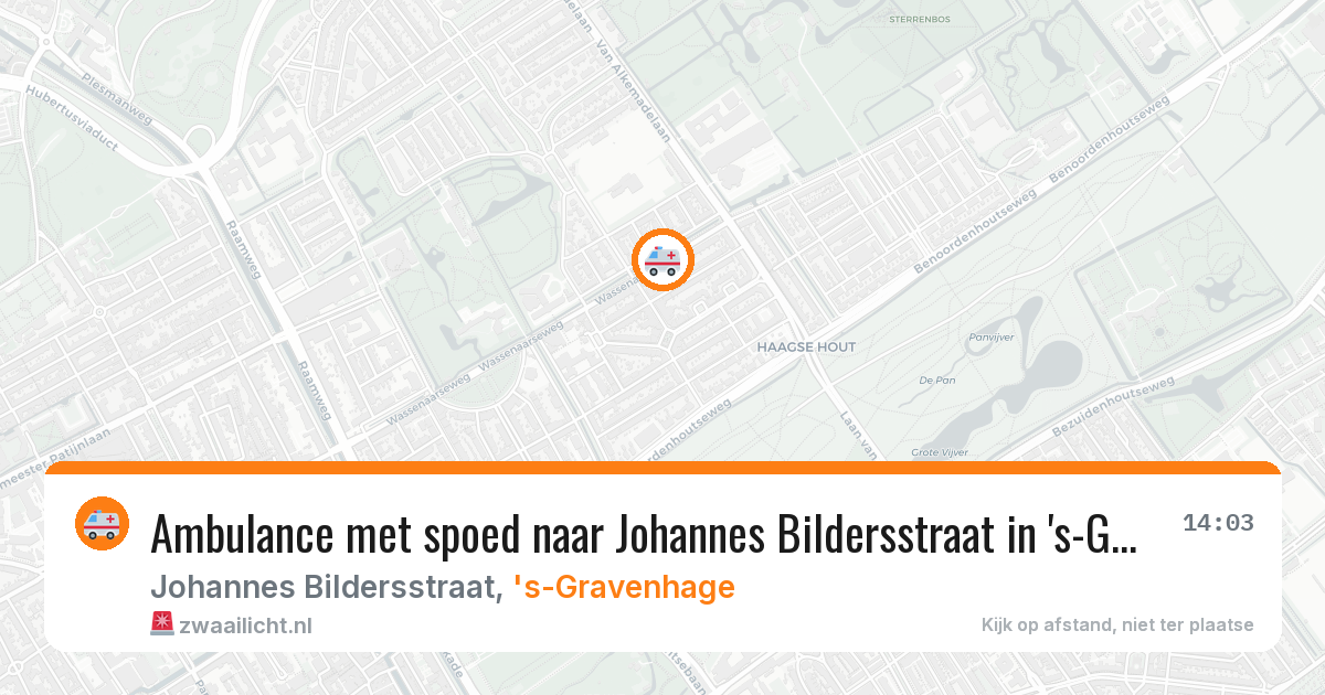 Ambulance met spoed naar Johannes Bildersstraat in 's-Gravenhage — 29 jun 2026