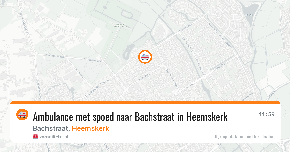 Ambulance met spoed naar Bachstraat in Heemskerk — 29 apr 2026