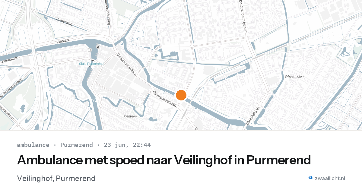 Ambulance met spoed naar Veilinghof in Purmerend — 23 jun 2026