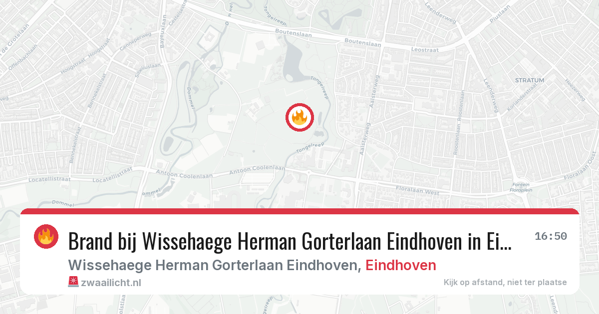 Brand bij Wissehaege Herman Gorterlaan Eindhoven in Eindhoven — 29 jan 2026