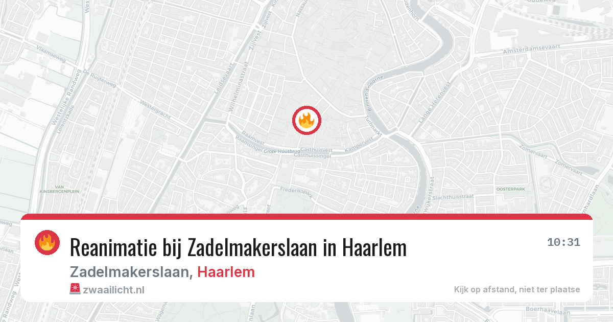Reanimatie bij Zadelmakerslaan in Haarlem — 12 aug 2026