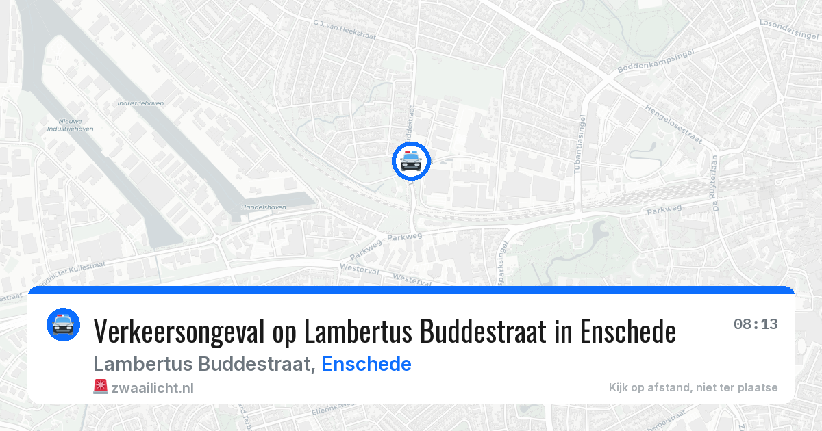 Verkeersongeval op Lambertus Buddestraat in Enschede — 7 apr 2026