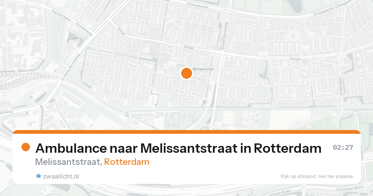 Ambulance naar Melissantstraat in Rotterdam — 5 jul 2026