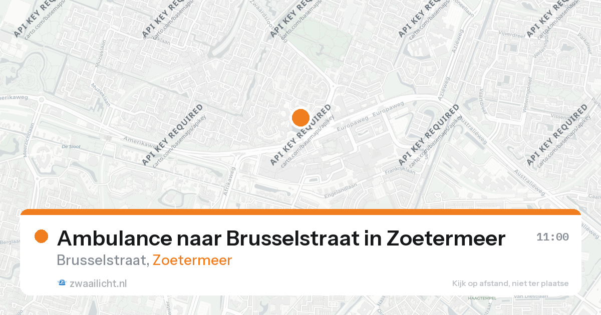 Ambulance naar Brusselstraat in Zoetermeer — 26 aug 2026