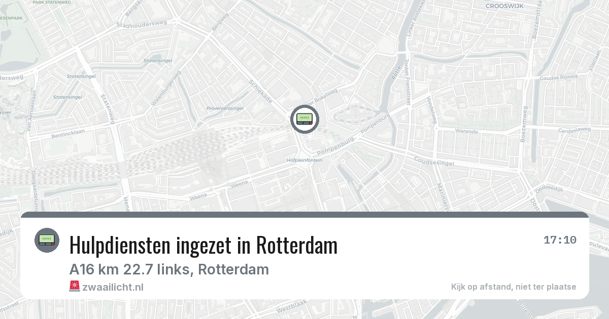 Hulpdiensten ingezet in Rotterdam — 8 feb 2026 | 🚨 Zwaailicht.nl