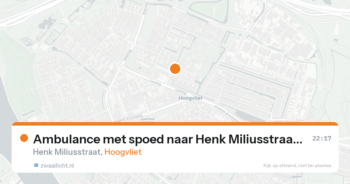 Ambulance met spoed naar Henk Miliusstraat in Hoogvliet — 30 jan 2026