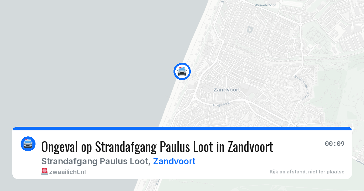 Ongeval op Strandafgang Paulus Loot in Zandvoort — 4 jul 2026