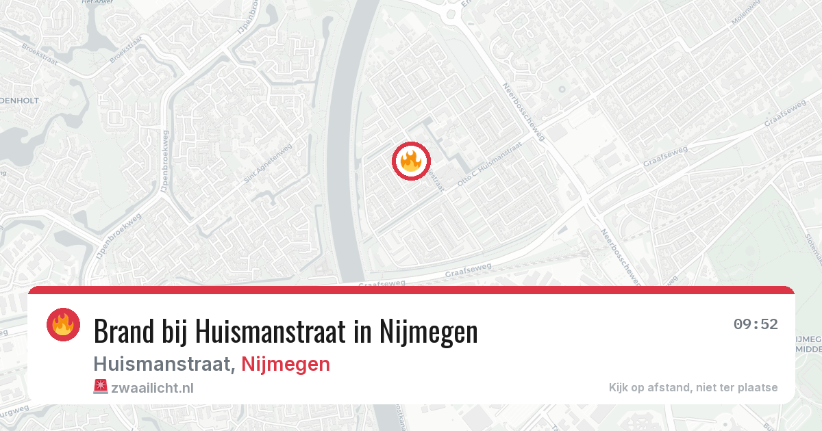Brand bij Huismanstraat in Nijmegen — 7 apr 2026