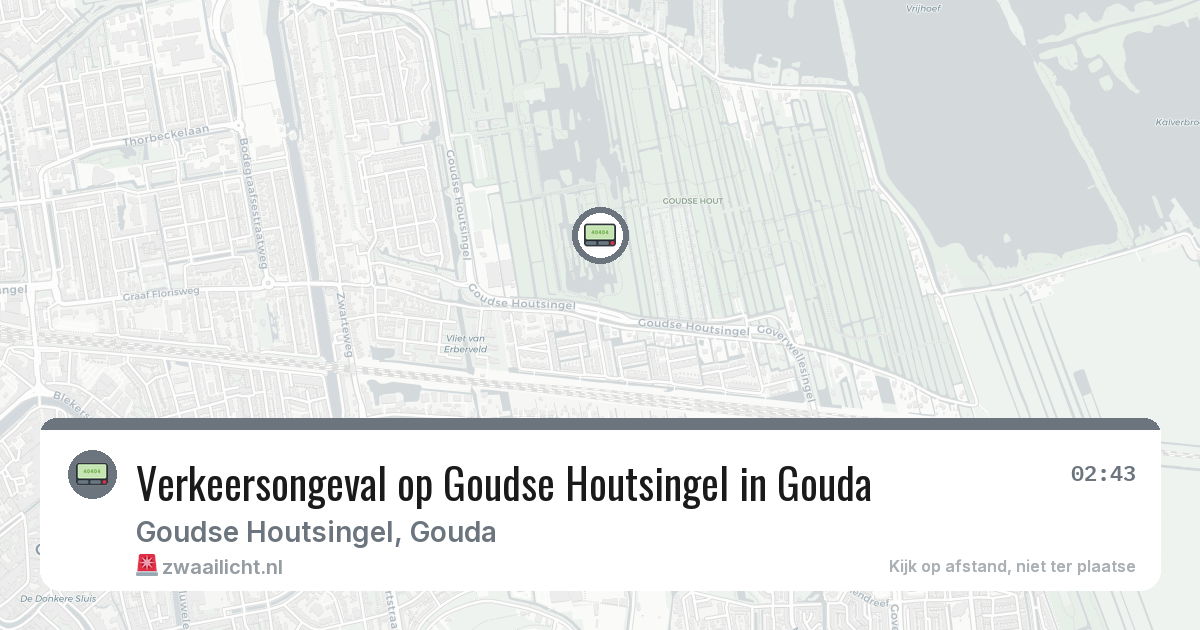 Verkeersongeval op Goudse Houtsingel in Gouda — 15 feb 2026
