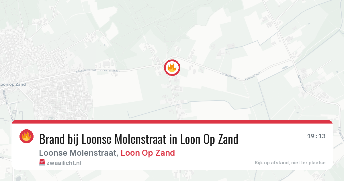 Brand bij Loonse Molenstraat in Loon Op Zand — 29 jan 2026