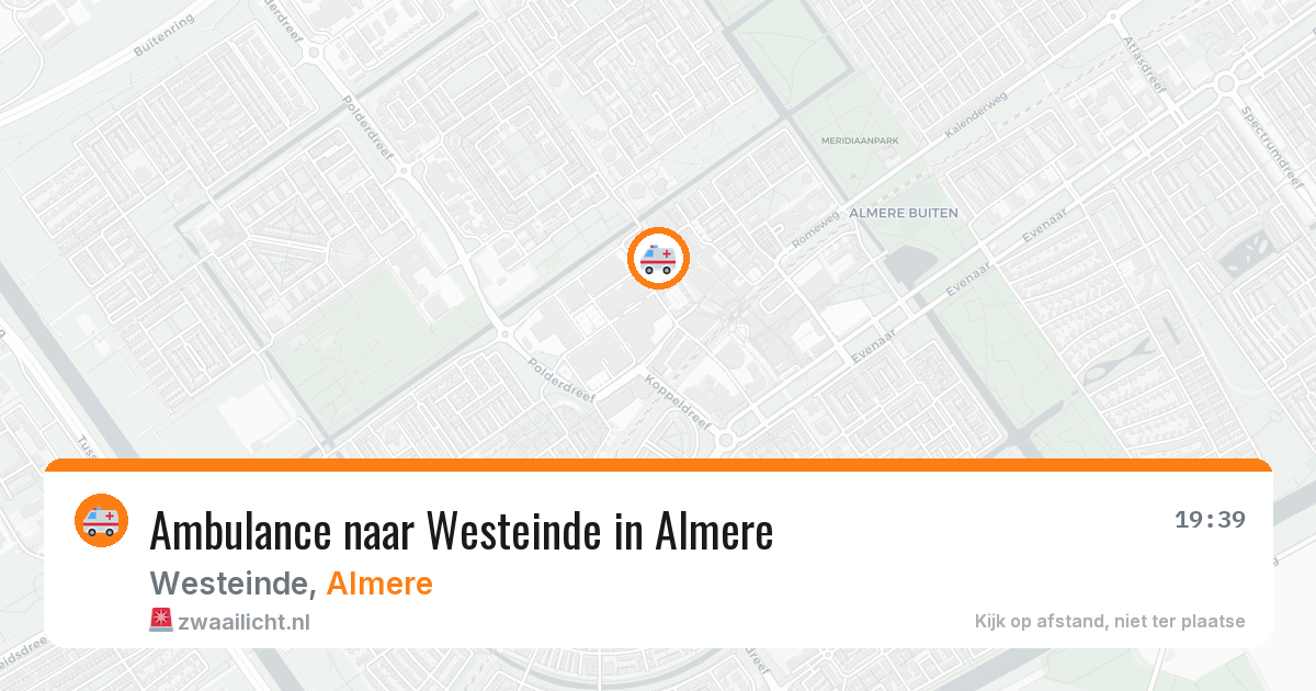 Ambulance naar Westeinde in Almere — 11 aug 2026