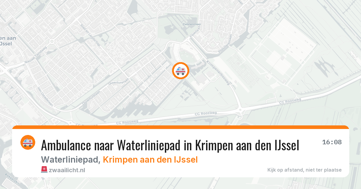 Ambulance naar Waterliniepad in Krimpen aan den IJssel — 24 jun 2026