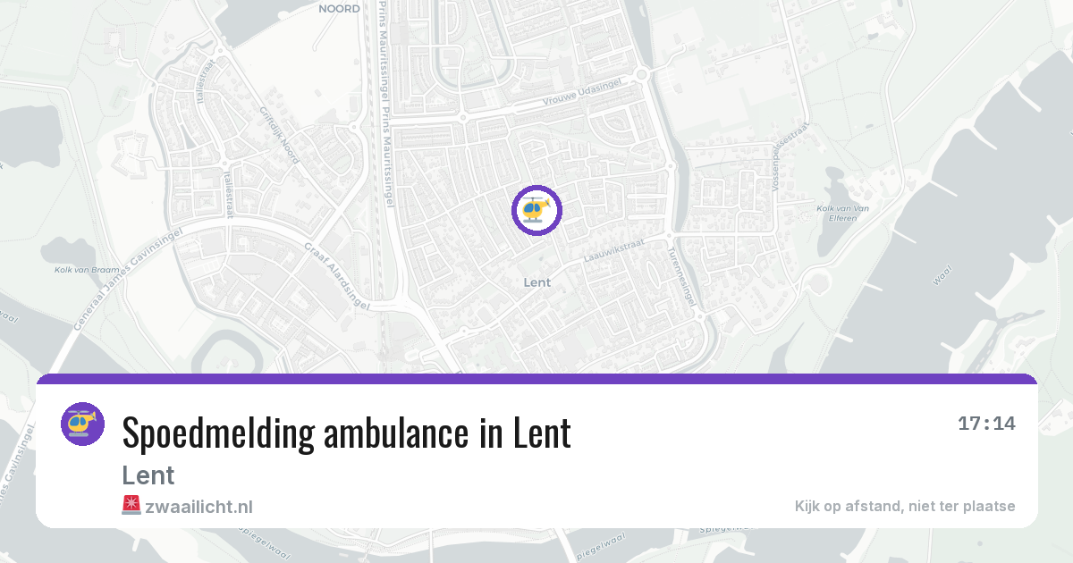 Spoedmelding ambulance in Lent — 25 jun 2026