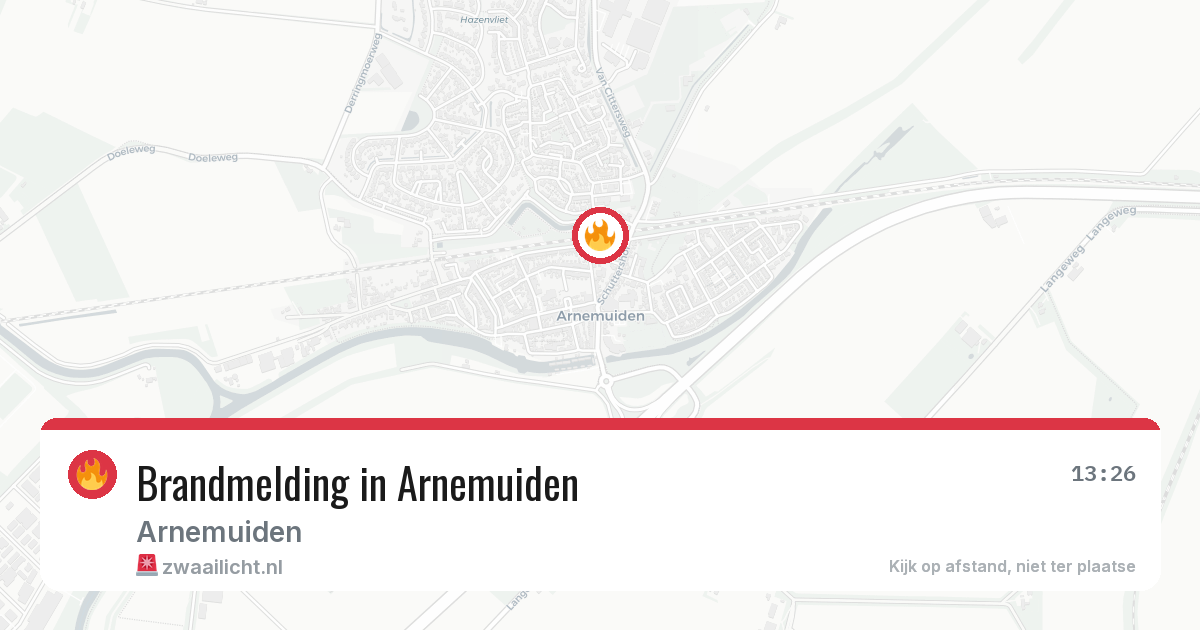Brandmelding in Arnemuiden — 8 aug 2026