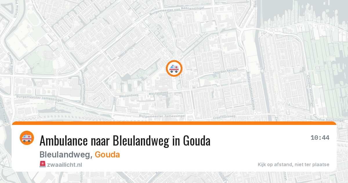 Ambulance naar Bleulandweg in Gouda — 9 feb 2026