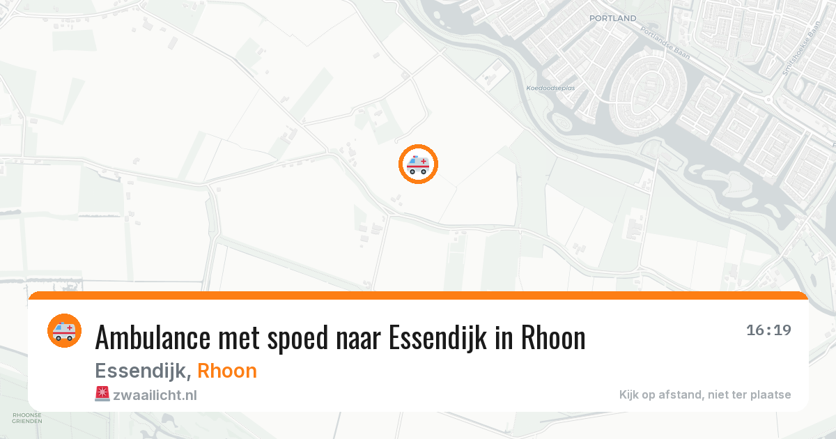 Ambulance met spoed naar Essendijk in Rhoon — 16 mrt 2026