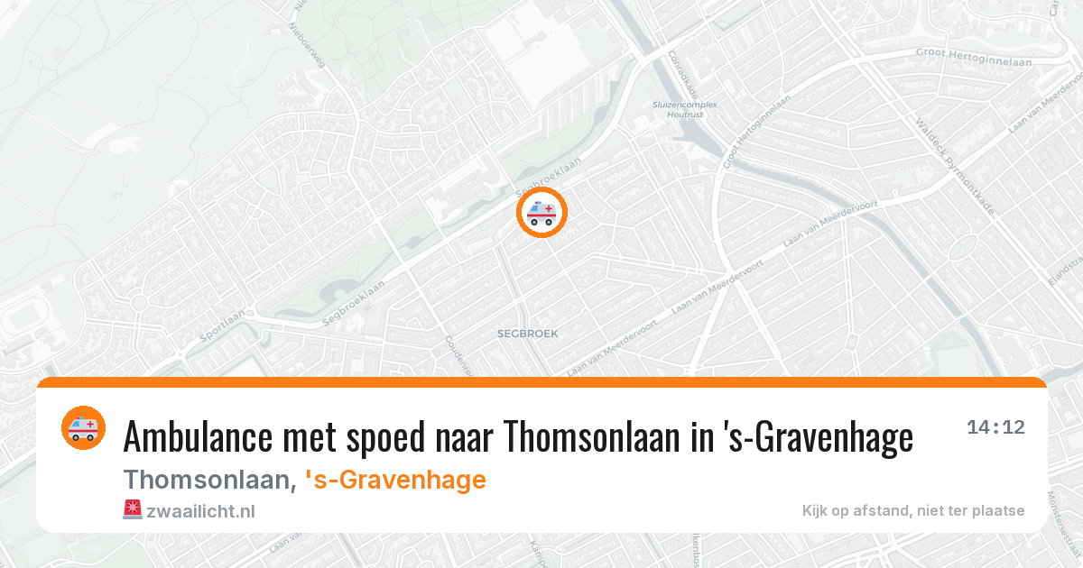 Ambulance met spoed naar Thomsonlaan in 's-Gravenhage — 24 mei 2026