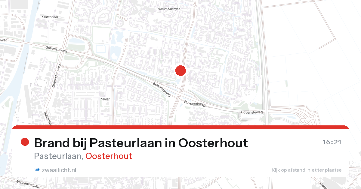 Brand bij Pasteurlaan in Oosterhout — 14 apr 2026