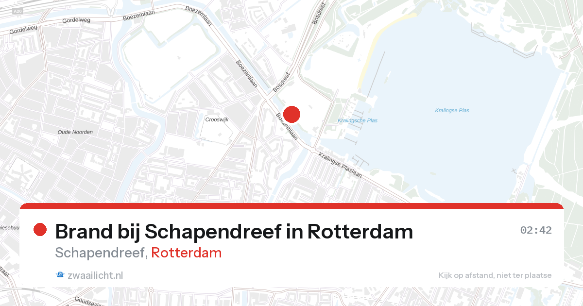 Brand bij Schapendreef in Rotterdam — 28 aug 2026