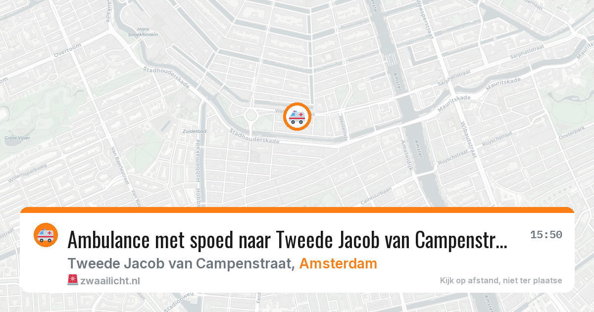 Ambulance met spoed naar Tweede Jacob van Campenstraat in Amsterdam — 27 jun 2026