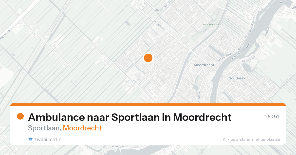 Ambulance naar Sportlaan in Moordrecht — 30 jan 2026