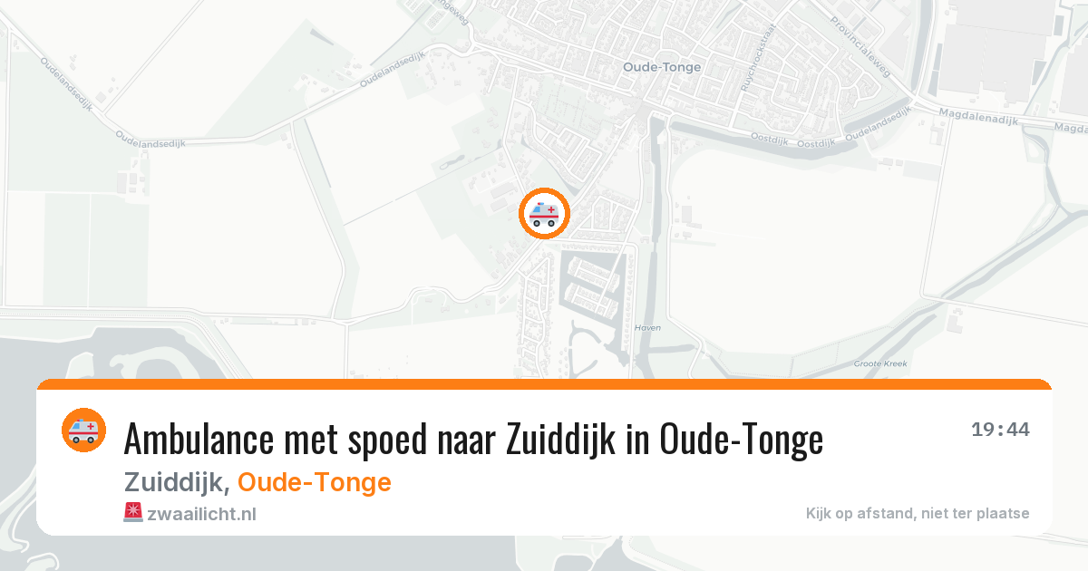 Ambulance met spoed naar Zuiddijk in Oude-Tonge — 5 mei 2026