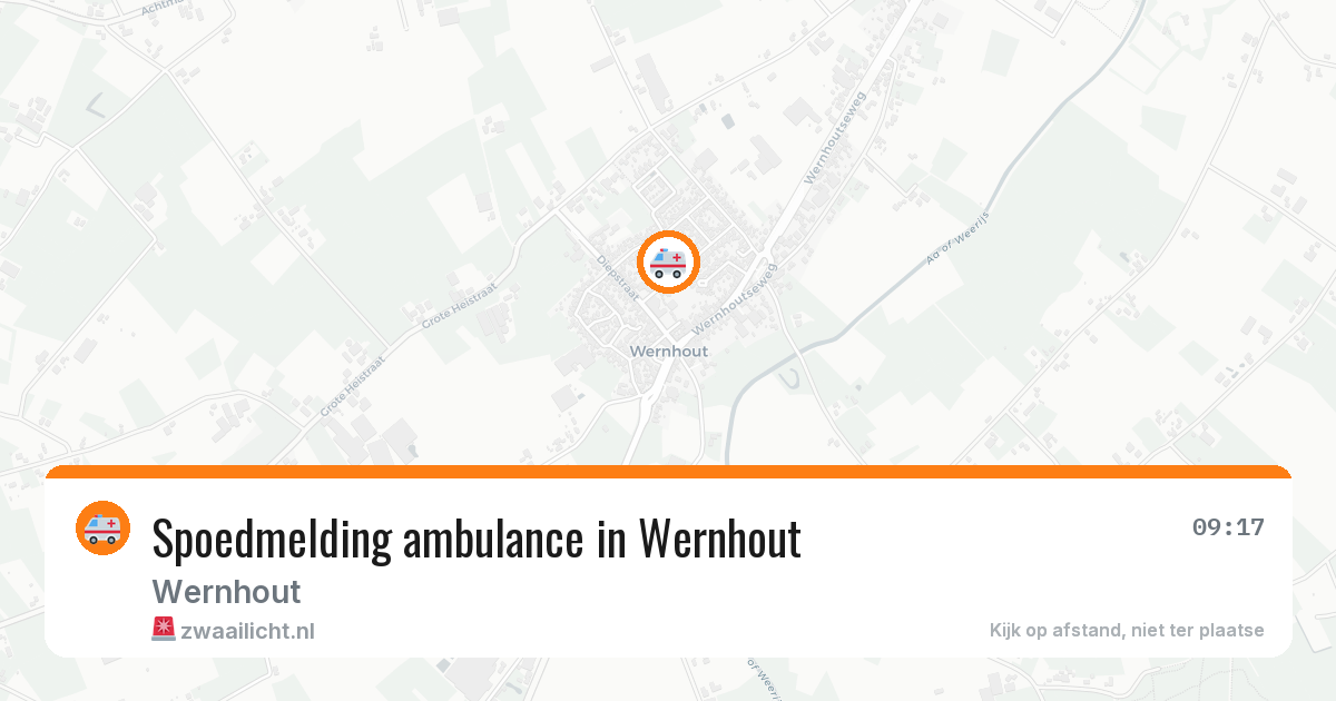 Spoedmelding ambulance in Wernhout — 9 feb 2026