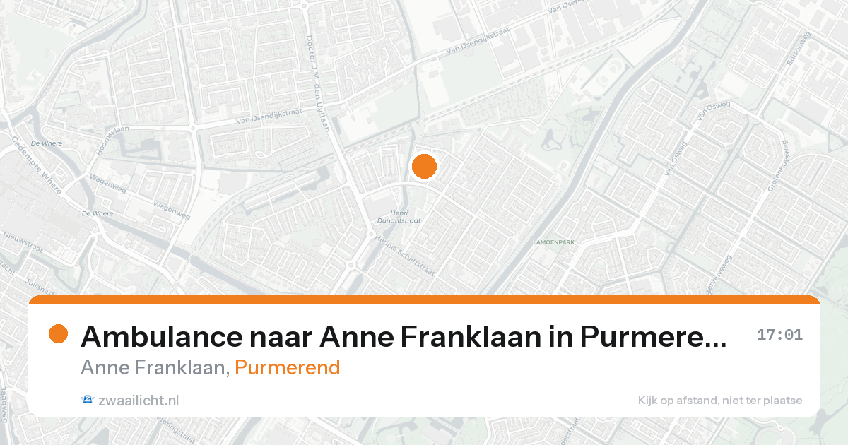 Ambulance naar Anne Franklaan in Purmerend — 8 jun 2026