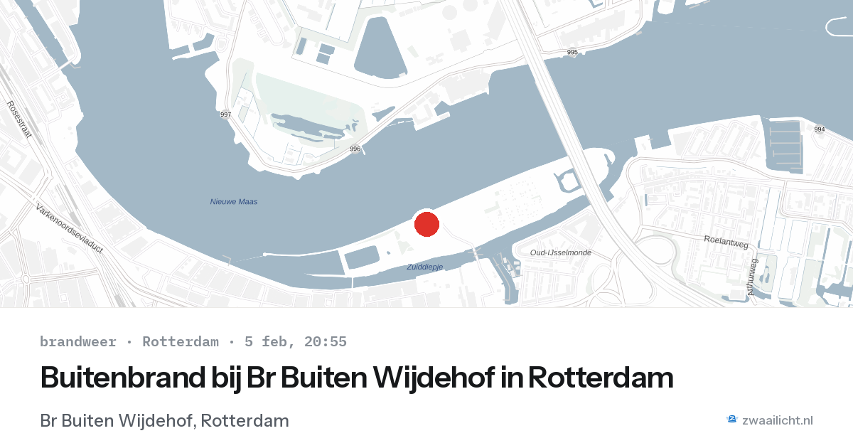 Buitenbrand bij Br Buiten Wijdehof in Rotterdam — 5 feb 2026