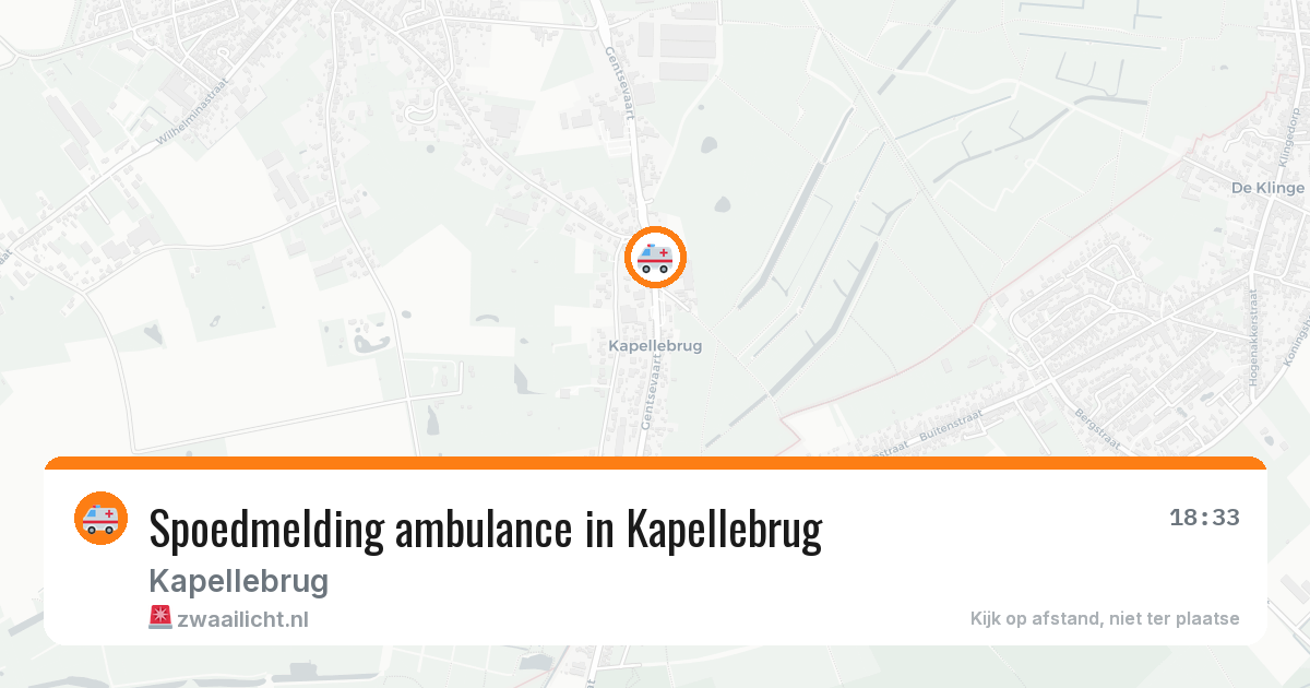 Spoedmelding ambulance in Kapellebrug — 14 mrt 2026
