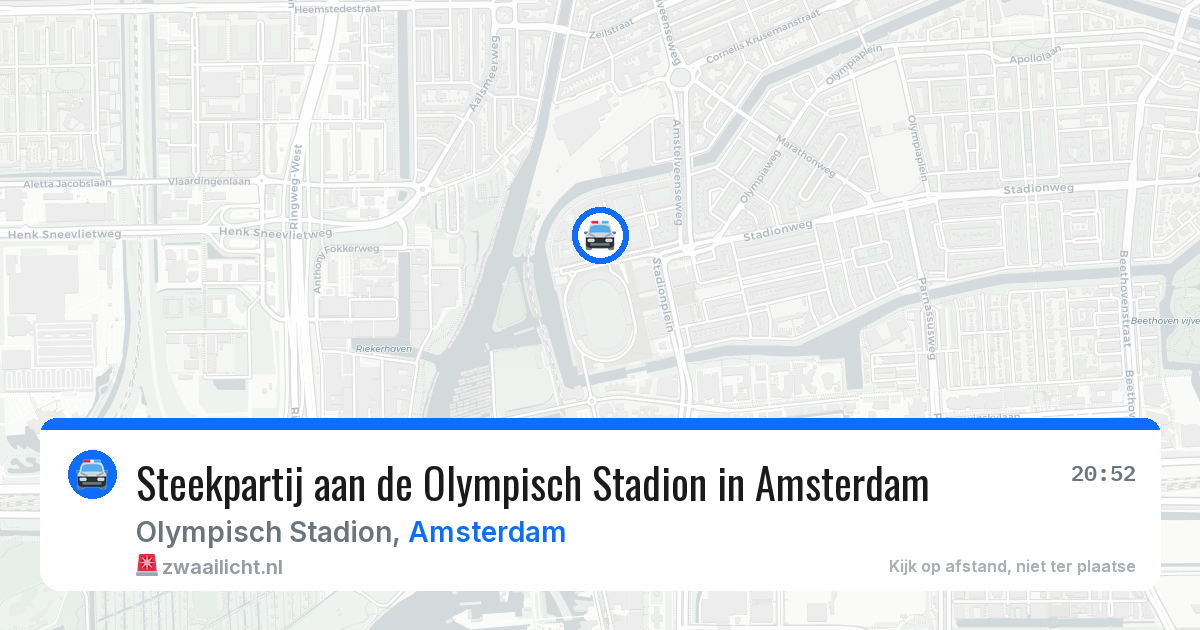 Steekpartij aan de Olympisch Stadion in Amsterdam — 27 apr 2026