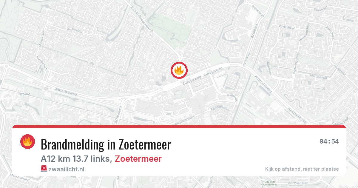 Brandmelding in Zoetermeer — 10 mrt 2026