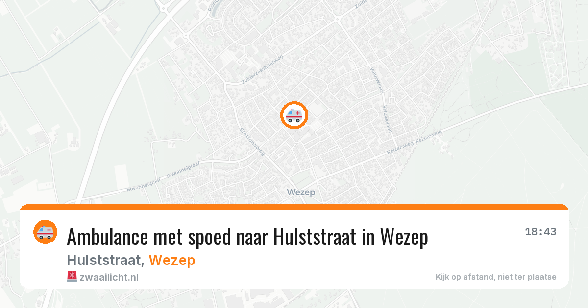 Ambulance met spoed naar Hulststraat in Wezep — 24 mei 2026
