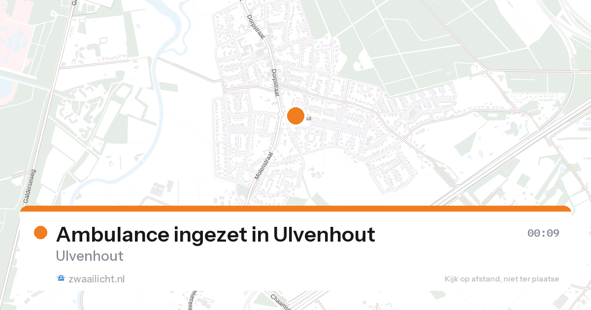 Ambulance ingezet in Ulvenhout — 21 aug 2026