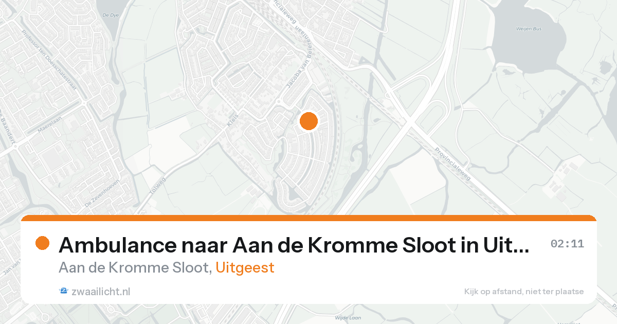 Ambulance naar Aan de Kromme Sloot in Uitgeest — 31 jan 2026