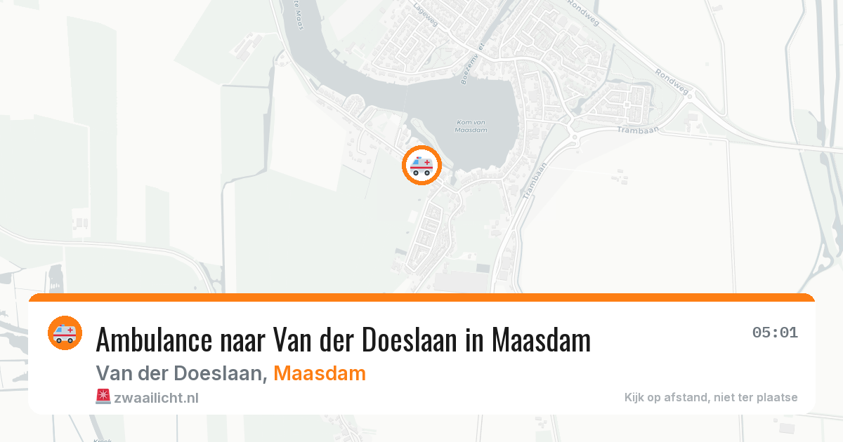 Ambulance naar Van der Doeslaan in Maasdam — 28 mrt 2026